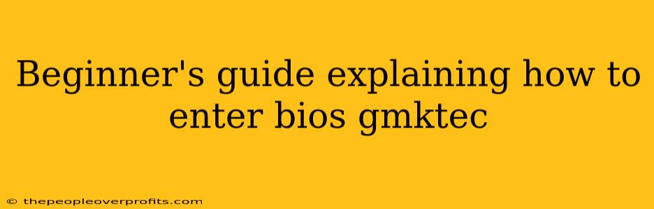 Beginner's guide explaining how to enter bios gmktec